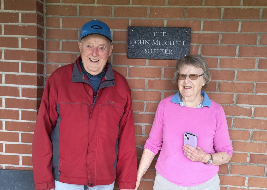 John and Ann Mitchell after the plaque unveiling