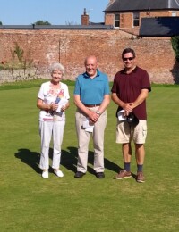 Nora Done & David Vaughn receiving their runners-up prizes from John Mitchell. Nora Done & David Vaughn receiving their runners-up prizes from John Mitchell.