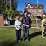 Gary receiving his prize from Ann our President